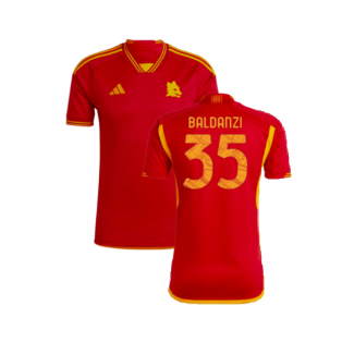 2023-2024 AS Roma Home Shirt (Baldanzi 35)