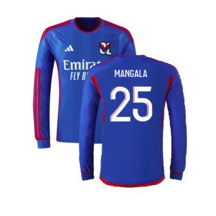2023-2024 Olympique Lyon Long Sleeve Away Shirt (Mangala 25)