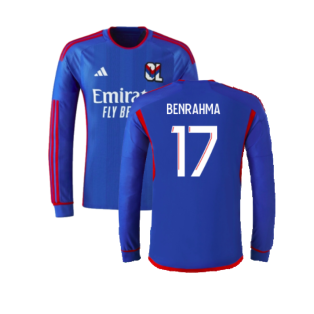 2023-2024 Olympique Lyon Long Sleeve Away Shirt (Benrahma 17)