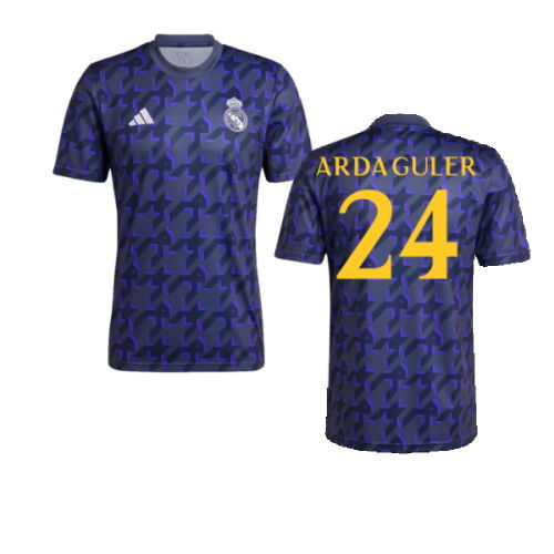 2023-2024 Real Madrid Pre-Match Shirt (Shadow Navy) (Arda Guler 24)