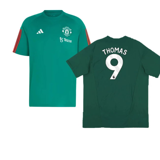 2023-2024 Man Utd Training Tee (Green) (Thomas 9)