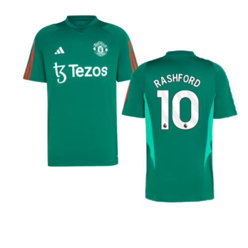 2023-2024 Man Utd Training Shirt (Green) (Rashford 10)