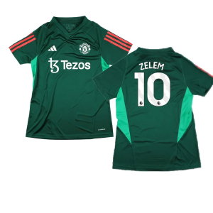 2023-2024 Man Utd Training Shirt (Green) - Ladies (Zelem 10)