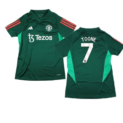 2023-2024 Man Utd Training Shirt (Green) - Ladies (Toone 7)