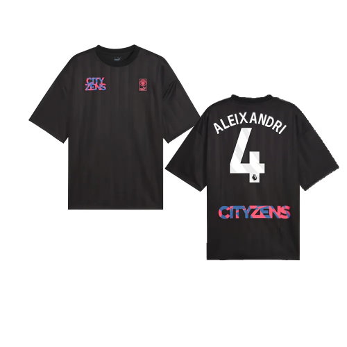 2023-2024 Man City FtblNrgy Jersey (Black) (Aleixandri 4)