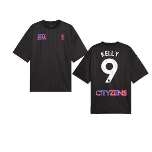 2023-2024 Man City FtblNrgy Jersey (Black) (Kelly 9)