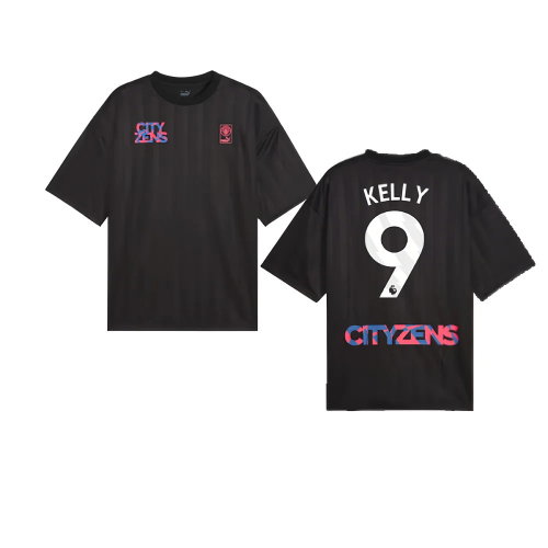 2023-2024 Man City FtblNrgy Jersey (Black) (Kelly 9)