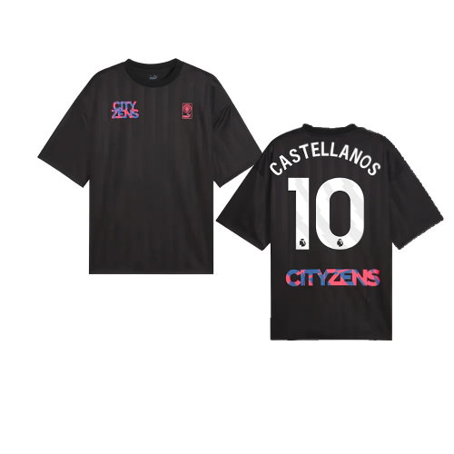 2023-2024 Man City FtblNrgy Jersey (Black) (Castellanos 10)