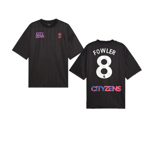 2023-2024 Man City FtblNrgy Jersey (Black) (Fowler 8)