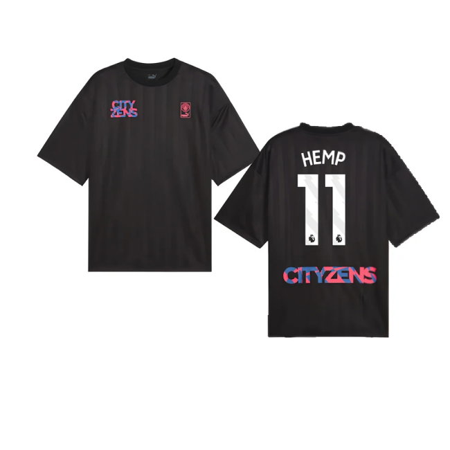 2023-2024 Man City FtblNrgy Jersey (Black) (Hemp 11)