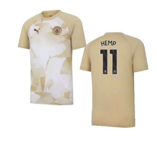 2023-2024 Man City Prematch SS Jersey (Granola) (Hemp 11)