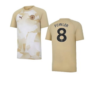 2023-2024 Man City Prematch SS Jersey (Granola) - Kids (Fowler 8)