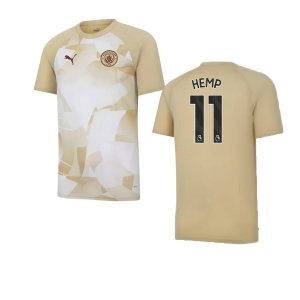 2023-2024 Man City Prematch SS Jersey (Granola) - Kids (Hemp 11)