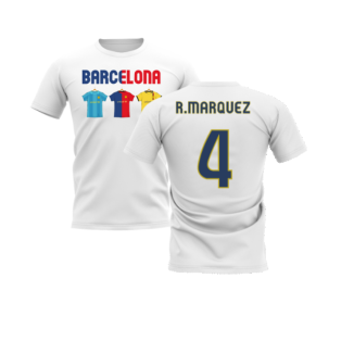 Barcelona 2008-2009 Retro Shirt T-shirt (Navy) (R.Marquez 4)