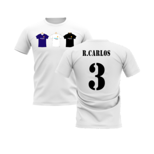 Real Madrid 2002-2003 Retro Shirt T-shirt (White) (R.CARLOS 3)