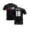 AC Milan 1995-1996 Retro Shirt T-shirt (Black) (R Baggio 18)