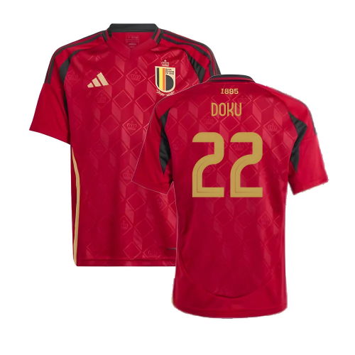 2024-2025 Belgium Home Shirt (Kids) (Doku 22)