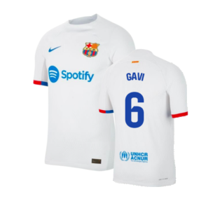 2023-2024 Barcelona Away Authentic Away Shirt (Gavi 6)