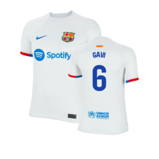 2023-2024 Barcelona Away Shirt (Kids) (Gavi 6)