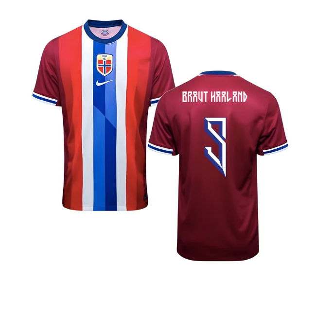 2024-2025 Norway Home Shirt (BRAUT HAALAND 9)