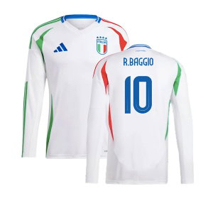 2024-2025 Italy Long Sleeve Away Shirt (R.BAGGIO 10)