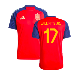 2024-2025 Spain Training Jersey (Red) (Williams JR. 17)