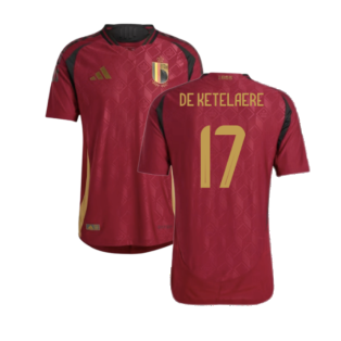 2024-2025 Belgium Authentic Home Shirt (De Ketelaere 17)