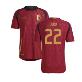 2024-2025 Belgium Authentic Home Shirt (Doku 22)