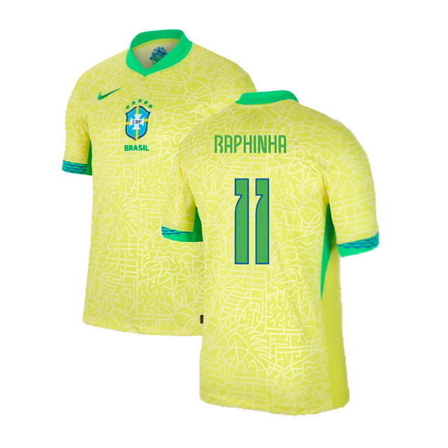 2024-2025 Brazil Home Dri-Fit ADV Match Shirt (Raphinha 11)