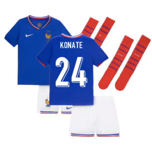 2024-2025 France Home Little Boys Mini Kit (Konate 24)
