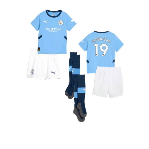 2024-2025 Man City Home Mini Kit (Gundogan 19)