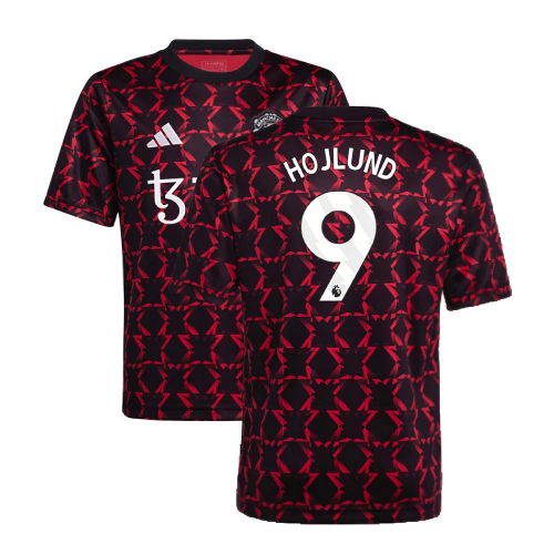 2024-2025 Man Utd Pre-Match Shirt (Black) - Kids (Hojlund 9)