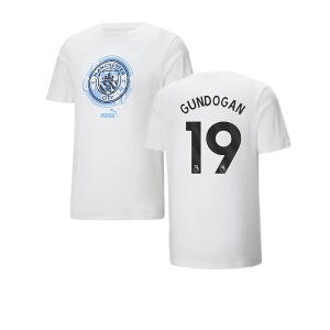 2024-2025 Man City ftblCulture Tee (White) (Gundogan 19)