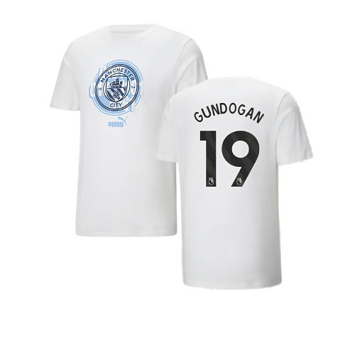 2024-2025 Man City ftblCulture Tee (White) (Gundogan 19)