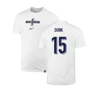 2024-2025 England Soccer T-Shirt (White) (Dunk 15)
