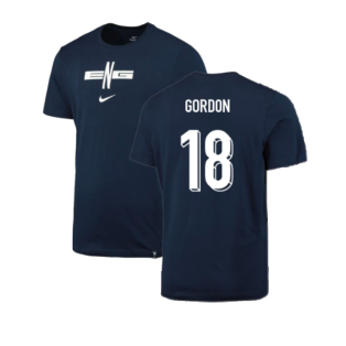2024-2025 England Football T-Shirt (Navy) (Gordon 18)