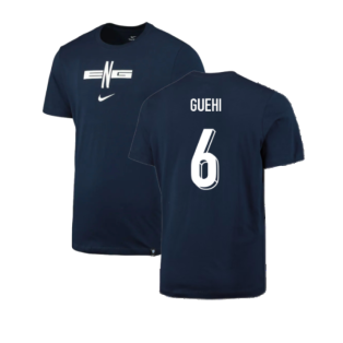 2024-2025 England Football T-Shirt (Navy) (Guehi 6)