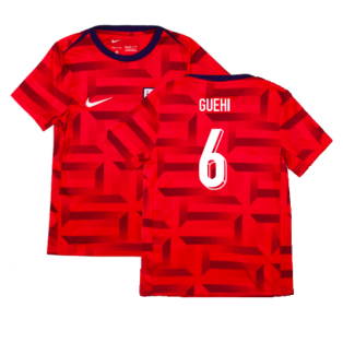 2024-2025 England Academy Pro Pre-Match Top (Siren Red) - Kids (Guehi 6)