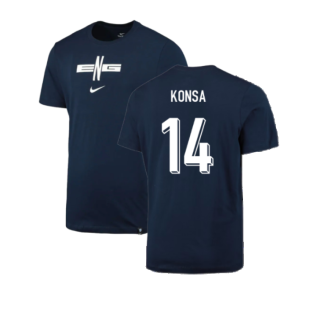 2024-2025 England Football T-Shirt (Navy) (Konsa 14)