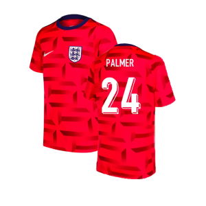 2024-2025 England Dri-FIT Pre-Match Shirt (Red) (Palmer 24)