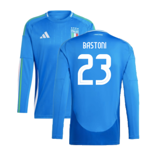 2024-2025 Italy Long Sleeve Home Shirt (BASTONI 23)