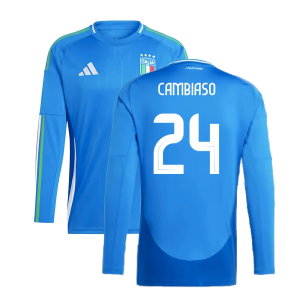 2024-2025 Italy Long Sleeve Home Shirt (CAMBIASO 24)