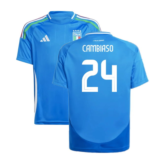 2024-2025 Italy Home Shirt (Kids) (CAMBIASO 24)