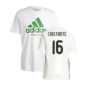 2024-2025 Italy DNA Graphic Tee (White) (CRISTANTE 16)