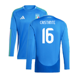 2024-2025 Italy Long Sleeve Home Shirt (CRISTANTE 16)