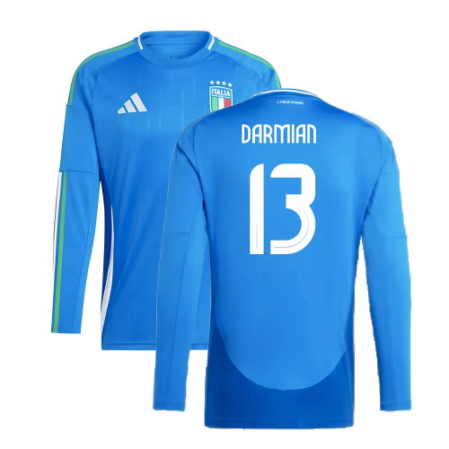 2024-2025 Italy Long Sleeve Home Shirt (DARMIAN 13) 2024-2025 Italy Long Sleeve Home Shirt (DARMIAN 13)