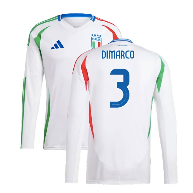 2024-2025 Italy Long Sleeve Away Shirt (DIMARCO 3)