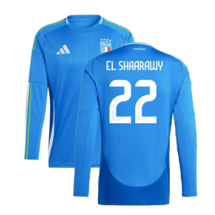 2024-2025 Italy Long Sleeve Home Shirt (EL SHAARAWY 22)