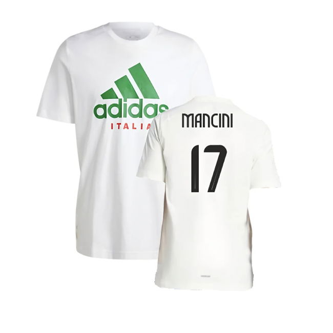 2024-2025 Italy DNA Graphic Tee (White) (MANCINI 17)