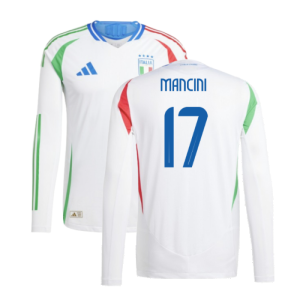 2024-2025 Italy Authentic Long Sleeve Away Shirt (MANCINI 17)